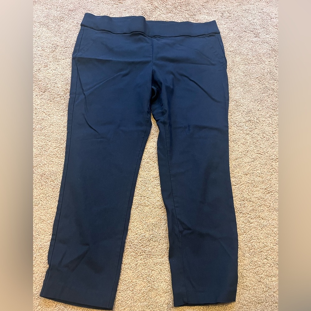 Worthington XL ankle pants Classic Navy Straight-Leg Pants